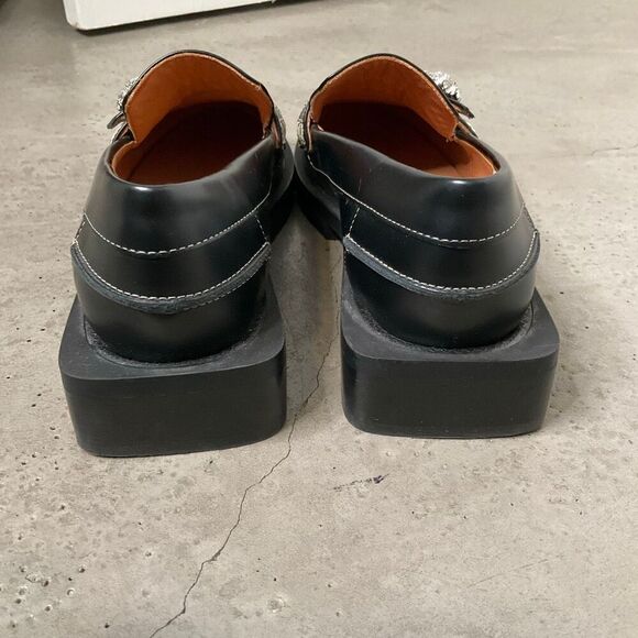 Ganni Embellished Moc Toe Loafers - Picture 6 of 12